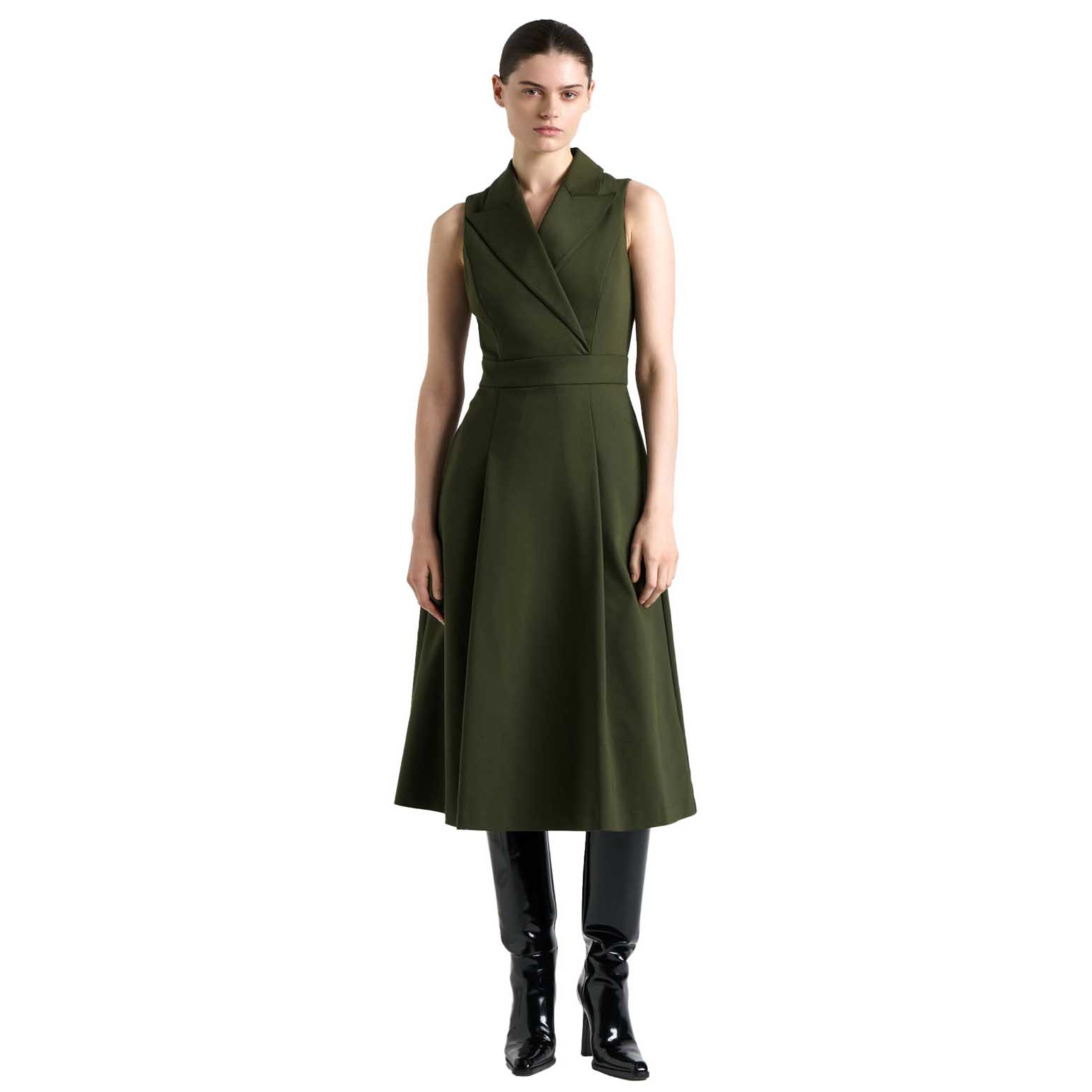 Cue Cotton Nylon Blazer Midi Dress